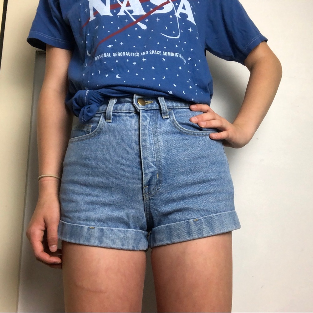vintage mom jean high waisted shorts